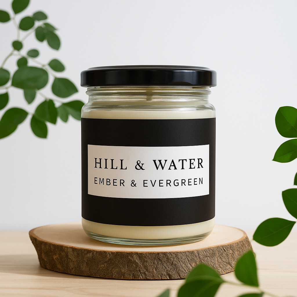 Ember and Evergreen Candle