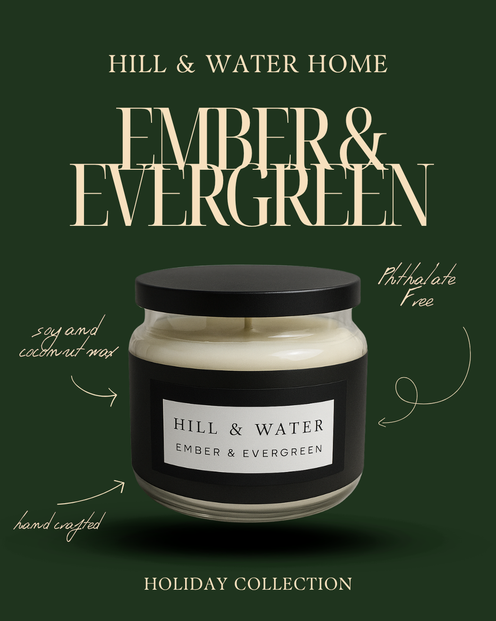 Ember and Evergreen Candle