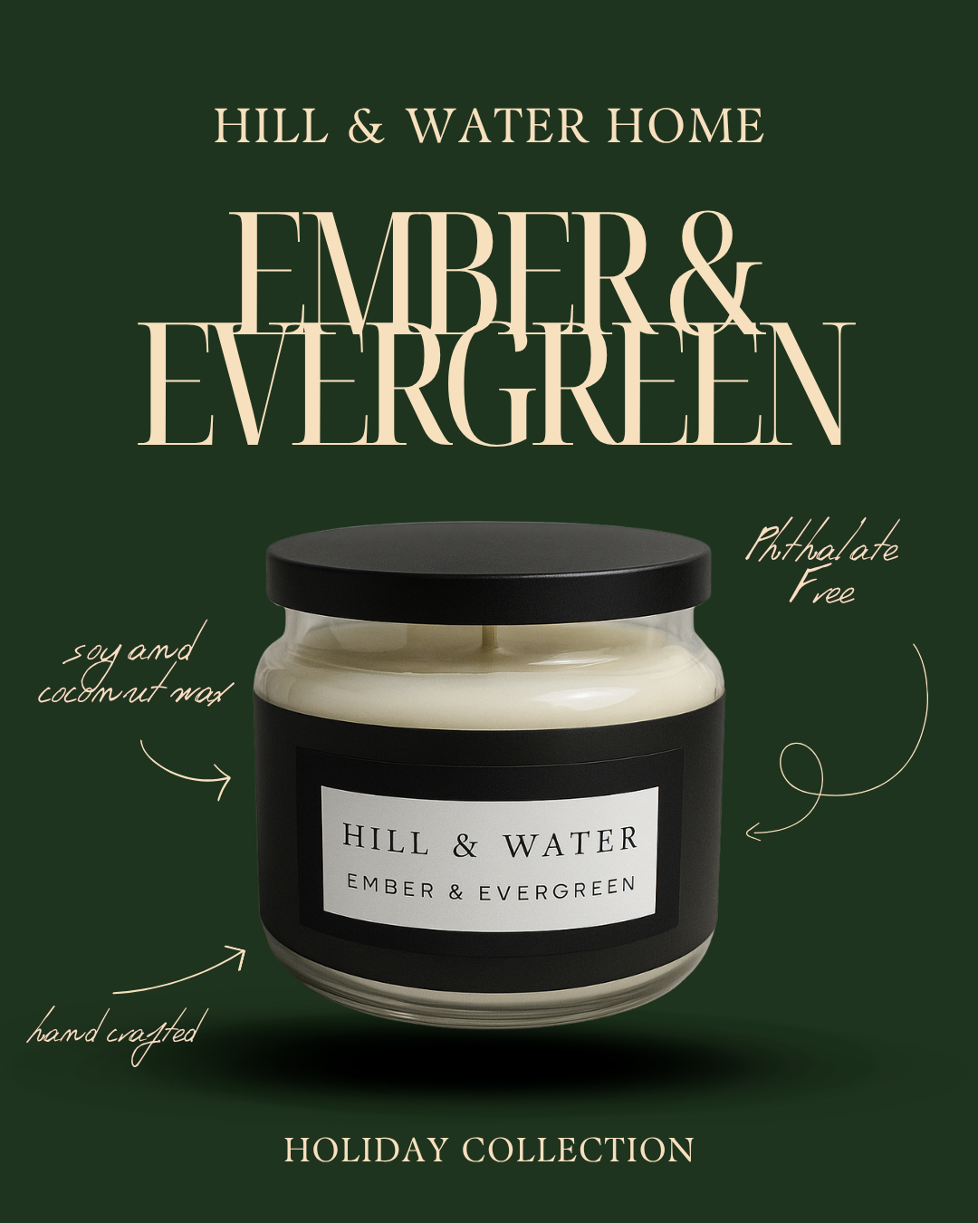 Ember and Evergreen Candle